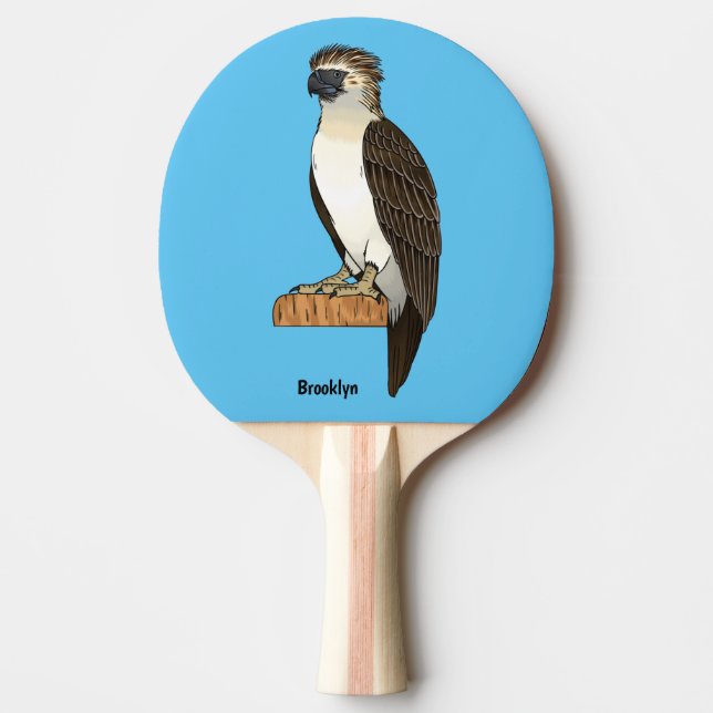 Filippinsk örn fågel serieillustration pingisracket (Framsidan)