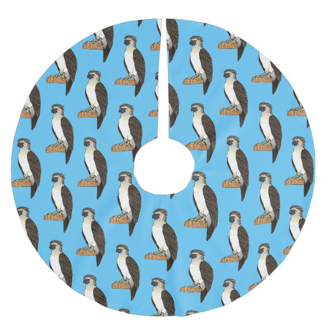 Filippinsk örn fågel tecknad illustration  julgransmatta borstad polyester (Framsidan)