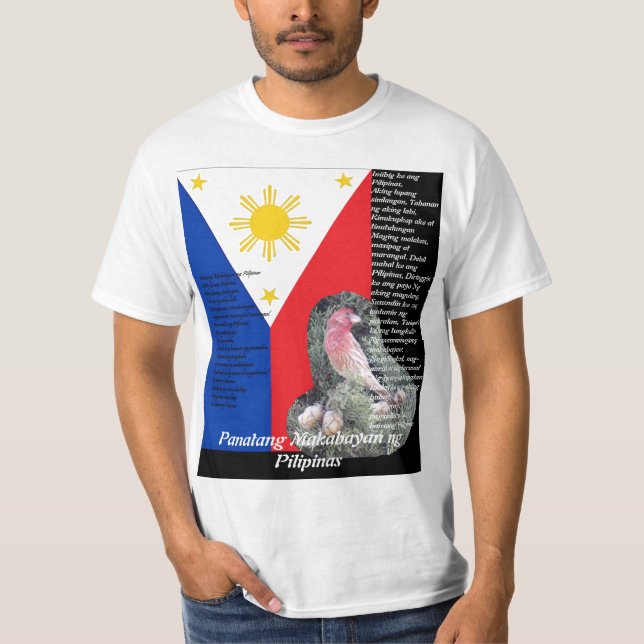 Filippinsk patriotisk skjorta t shirt (Framsida)