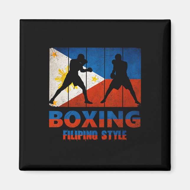 Filippinsk Vintage Stil Boxing Underbar filippinbo Magnet (Framsidan)
