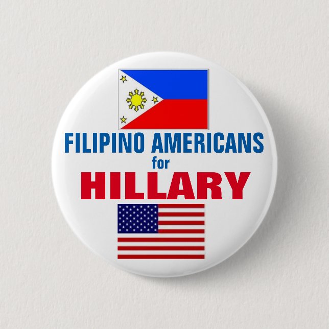 Filippinska amerikaner för Hillary 2016 Knapp (Framsida)