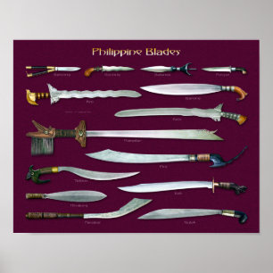 Filippinska blad 1/4 poster