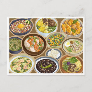 Filippinska rätter / Pinoy Food Ulam Vykort