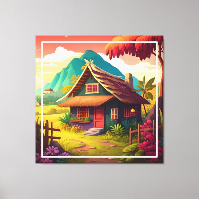 Filippinskt traditionellt hus-36543 canvastryck (Framsida)