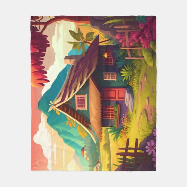 Filippinskt traditionellt hus-36543 fleecefilt (Framsidan)