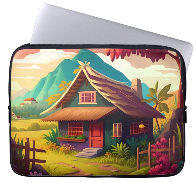 Filippinskt traditionellt hus-36543 laptop fodral (Framsidan)