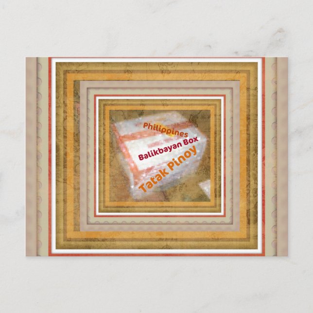 Filippinskt vykort för balikbayan-boxen (Framsida)
