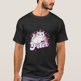 Filiz Bedårande Namn Med Vacker Caticorn T Shirt