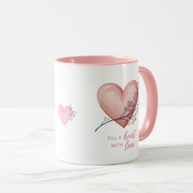 Fill a heart with love  mugg (Framsida höger)