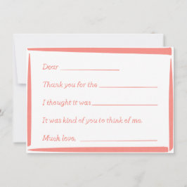 Fill-In-The-Blank "Handwritten" Thank You Notes Anteckningskort