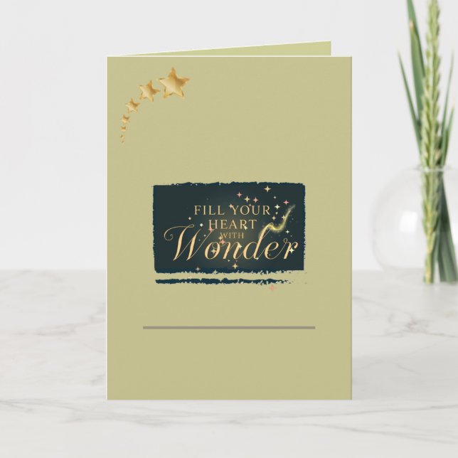 Fill Your Heart With Wonder – Elegant Christmas Kort (Framsida)