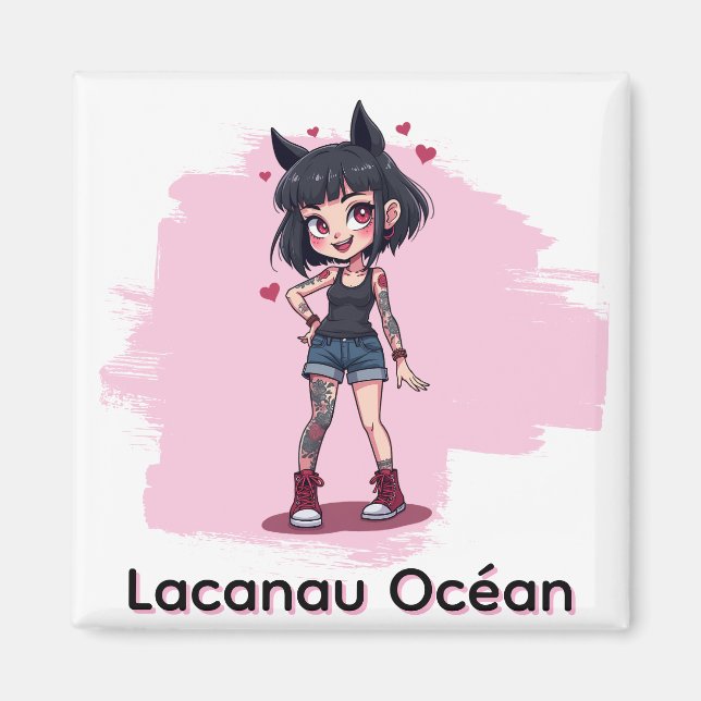 Fille aux tatouages style cartoon magnet (Framsidan)