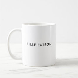 Fille Chef | Girl Chef | Anpassningsbar Fransk Cof Kaffemugg