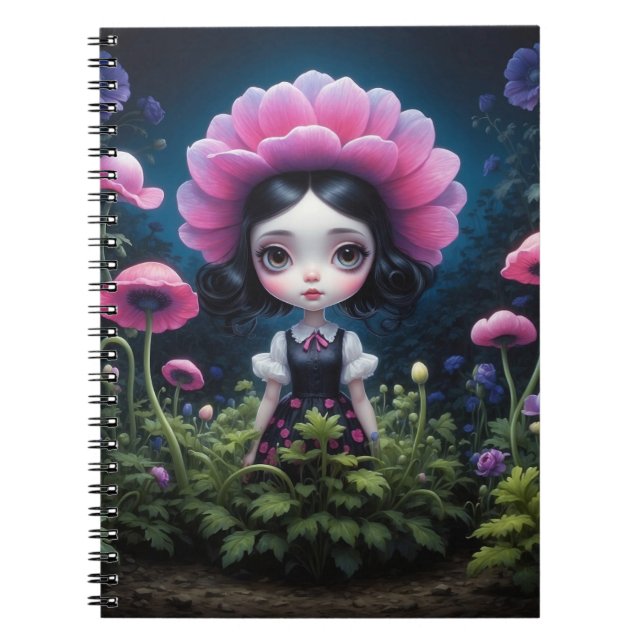 Fille mystérieuse inspiration Mark Ryden Anteckningsbok (Framsidan)