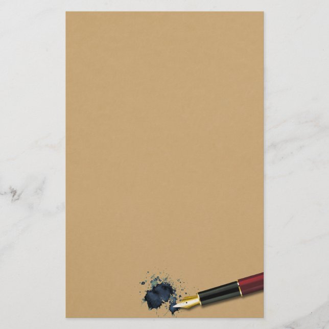 Filler Fontän Pen w/ Bläck-fack - Papper (Framsida)