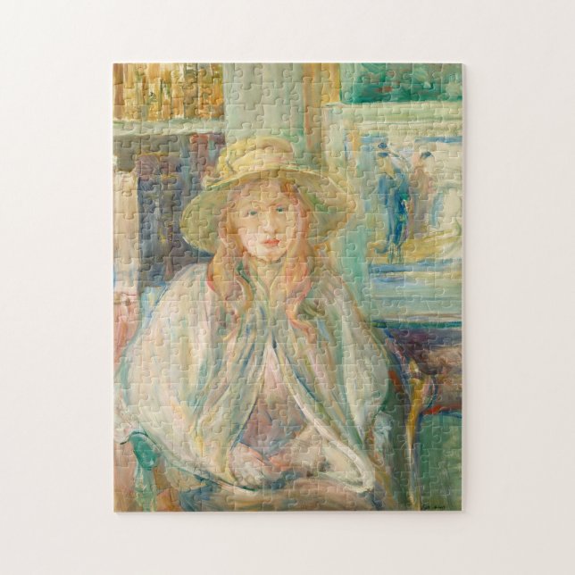 Fillette au Chapeau de Paille | Berthe Morisot Pussel (Vertikal)