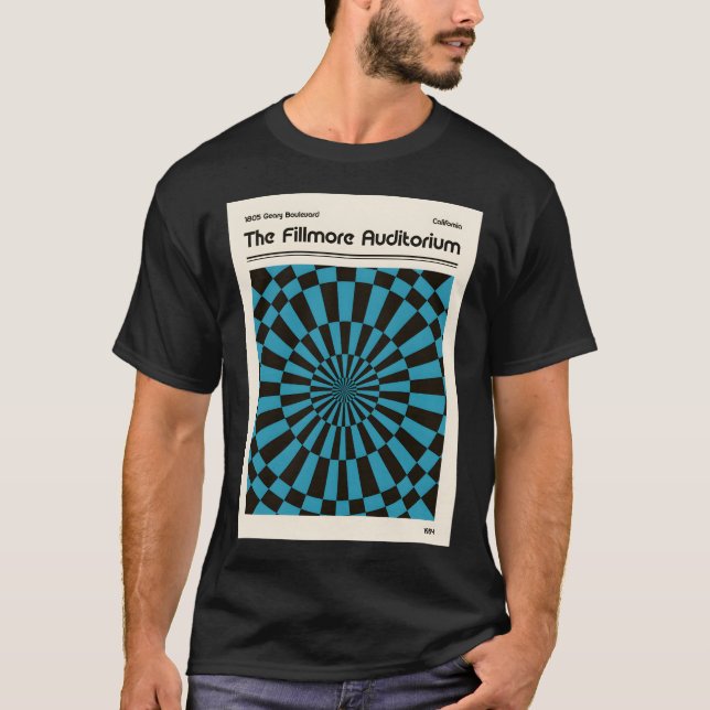 Fillmore Auditorium Retro Art T Shirt (Framsida)