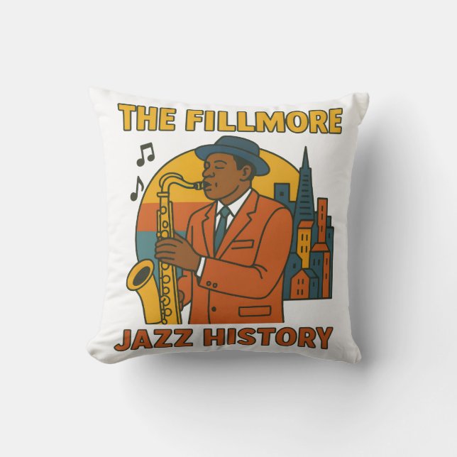 Fillmore Jazz History Dekorativ kudde (Framsida)