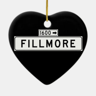 Fillmore St., den San Francisco gatan undertecknar Julgransprydnad Keramik