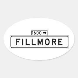 Fillmore St., San Francisco Street Sign Ovalt Klistermärke