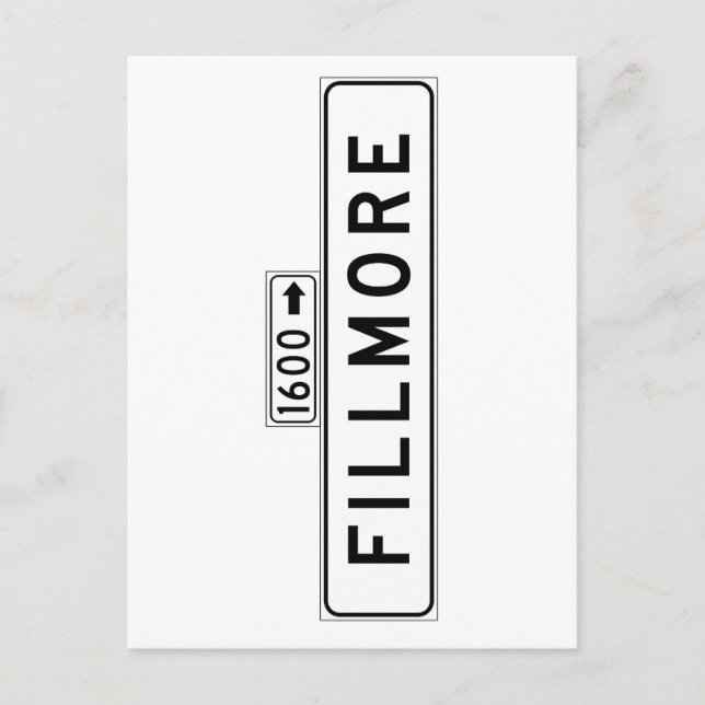 Fillmore St., San Francisco Street Sign Vykort (Framsida)