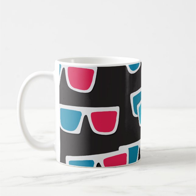 Film 3D Glass: Sömlösa Mönster Kaffemugg (Vänster)