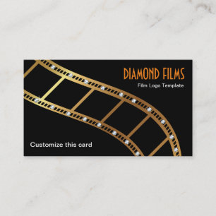 Film, Affärskort design, filmremsa med metallisk Visitkort
