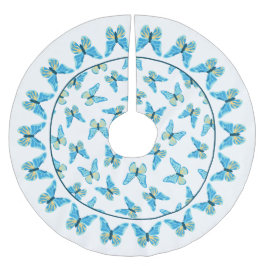 Film av Butterflies Mönster Anpassningsbar Färg Julgransmatta Borstad Polyester