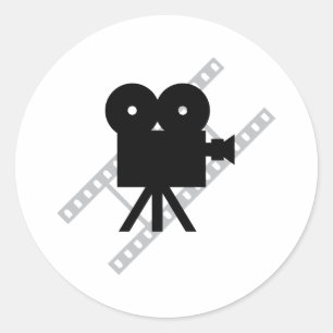 film av filmcine-film i hollywood runt klistermärke