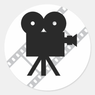film av filmcine-film i hollywood runt klistermärke