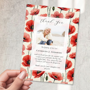 Film, Blommigt, minnesfoto - sympati - begravning Tack Kort