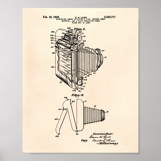 Film Camera 1948 Patent Art - Old Peper Poster (Framsidan)