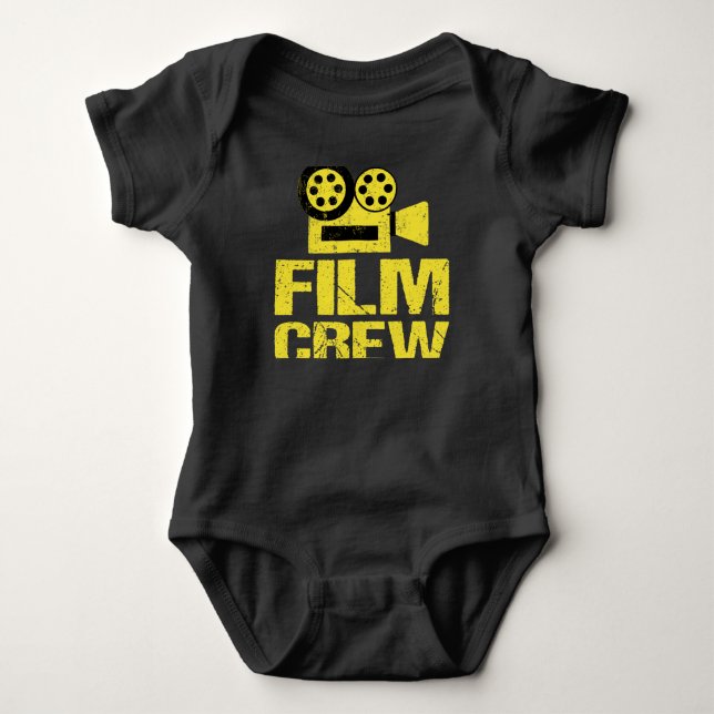 Film Crew Camera Team Filmmaker Cameramann T Shirt (Framsida)