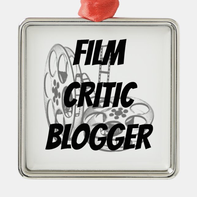Film Critic Bloggare Julgransprydnad Metall (Framsidan)