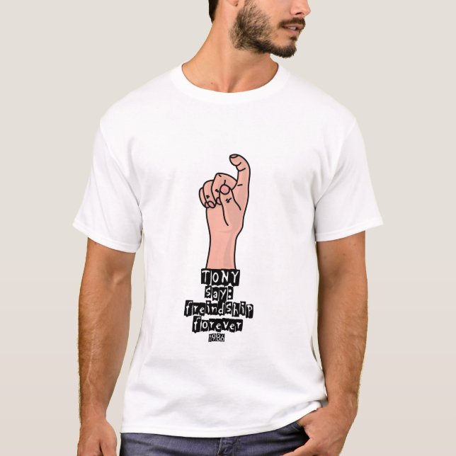 Film den roliga T-tröja för glänsande vänskapför T Shirt (Framsida)