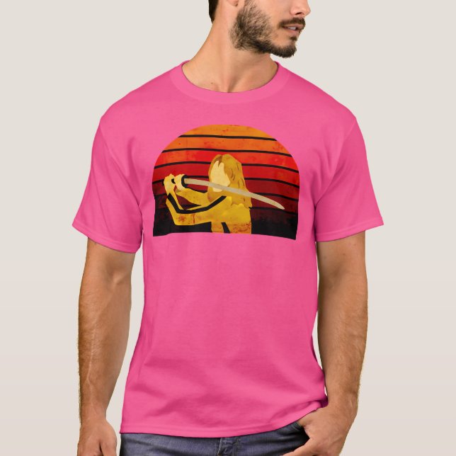 Film Döda Bill Katana Sword Scene T Shirt (Framsida)