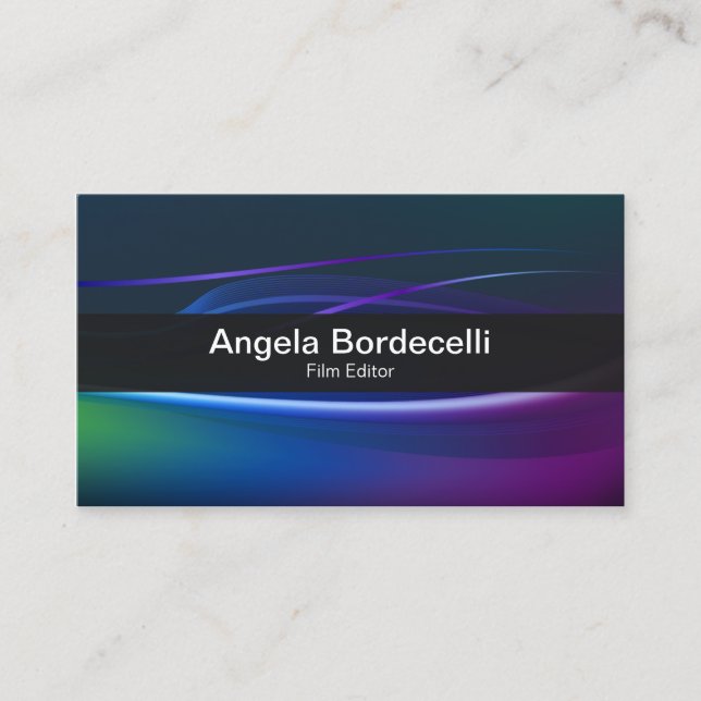 Film EditorBusiness Card Borealis Ljus Visitkort (Framsida)