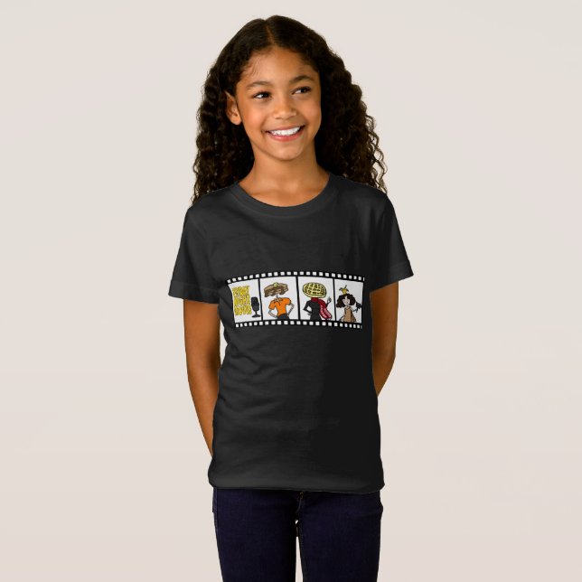 Film för fredagnatt - ungar! t shirt (Hel framsida)