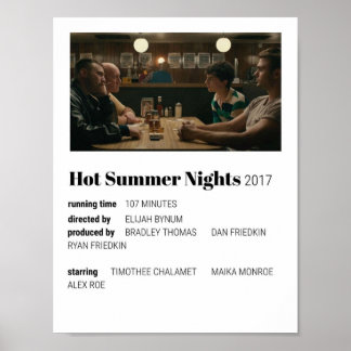 Film för sommarkvällar i hett poster