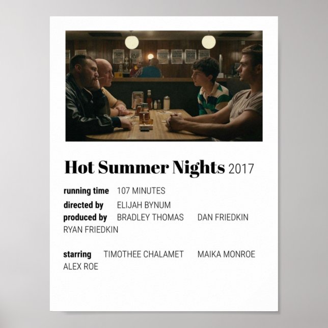 Film för sommarkvällar i hett poster (Framsidan)