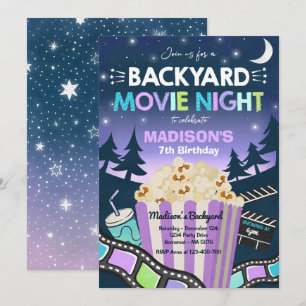 Film från bakgården, nattlig födelsedagsfilm under inbjudningar