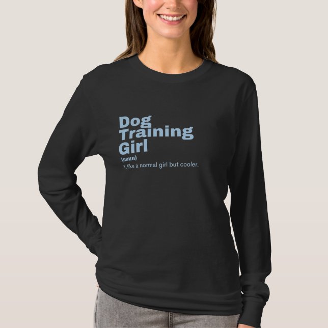 Film Girl - Hund Training T Shirt (Framsida)