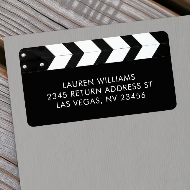 Film Klappbräda Adress Adressetikett (Movie Film Clap Board Address Label
)