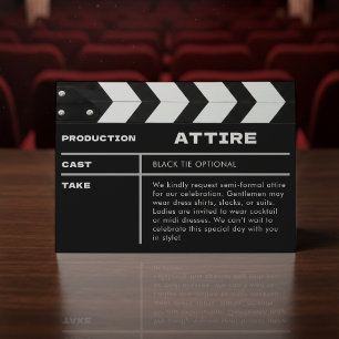 Film Klappbräda Bröllopsklädsel Tilläggskort
