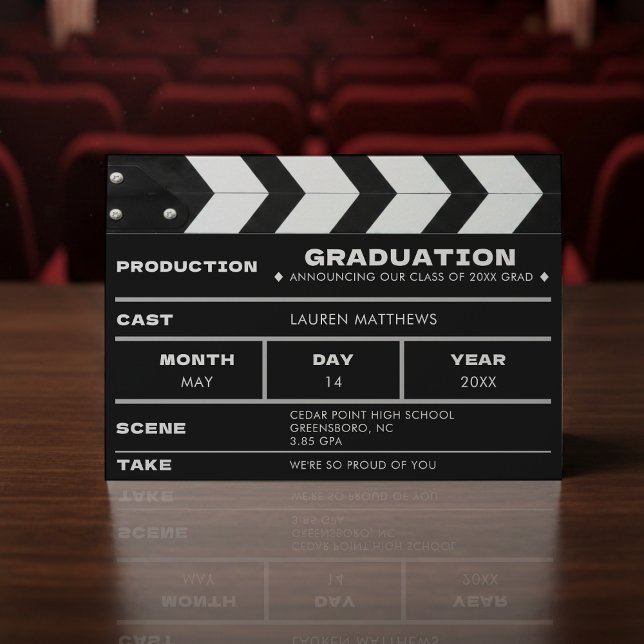 Film Klappbräda Examen Meddelande (Skapare uppladdad)