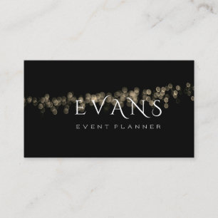 Film Maker Event Planner Black Guld Ljus Sparkly Tidsbeställning Kort