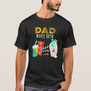 Film Night Födelsedagsfest Pappa Film Crew Kids Bi T Shirt