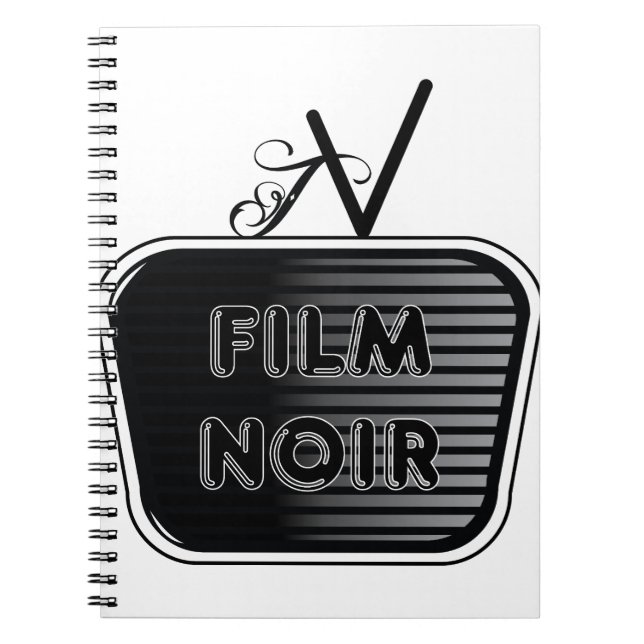 Film Noir Anteckningsbok Med Spiral (Framsidan)
