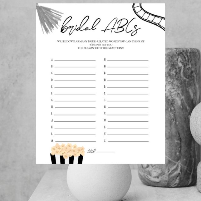 Film Noir - Bröllopsdusch - Bröllops-ABC-spel (Skapare uppladdad)
