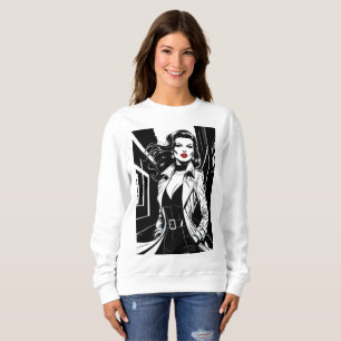Film-Noir Femme Fatale T-Shirt - fet Retro Stil